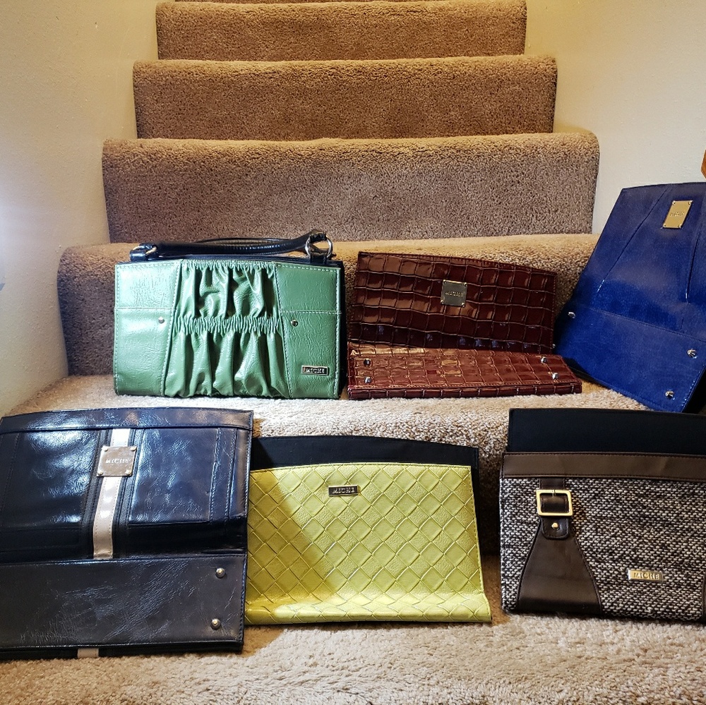 A lot of Miche purses